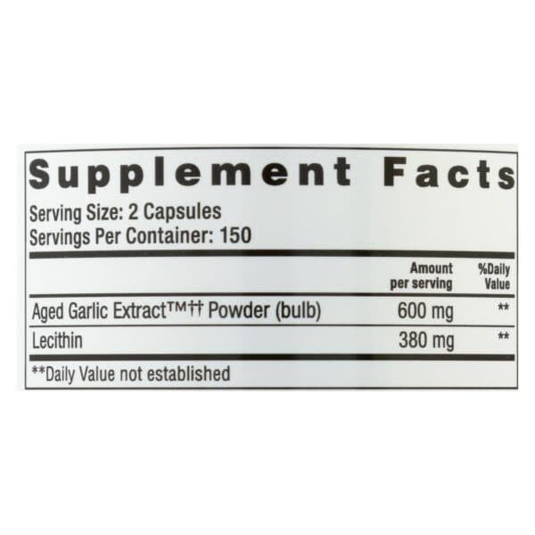 Kyolic - Aged Garlic Extract Cholesterol Formula 104 - 300 Capsules - Image 3