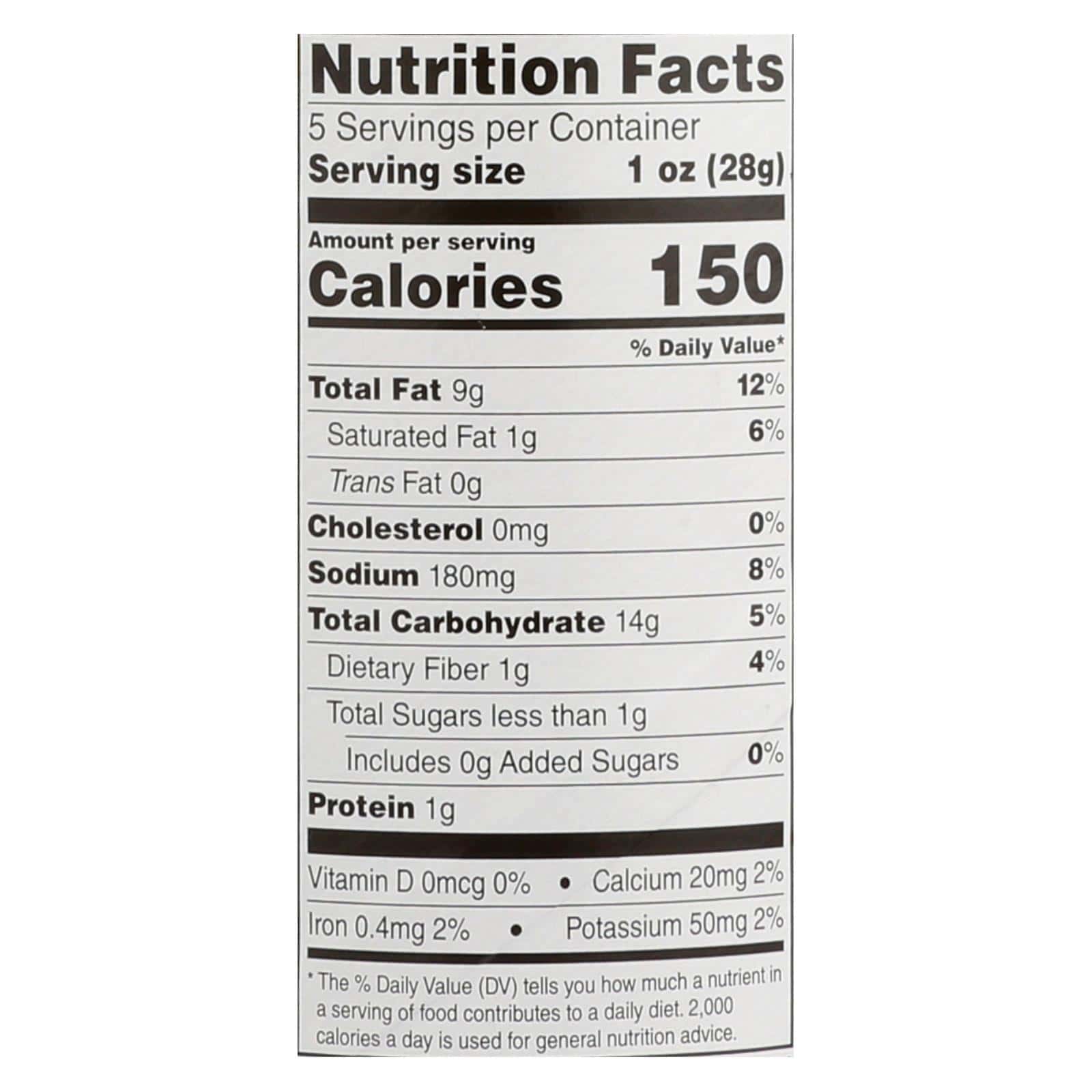 Sensible Portions Sour Cream & Onion Garden Veggie Chips In A Canister - Case of 12 - 5 OZ - Image 3