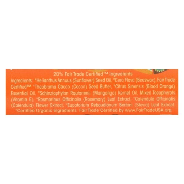 Mongo Kiss Lip Balm - Blood Orange - Case of 15 - 0.25 oz.