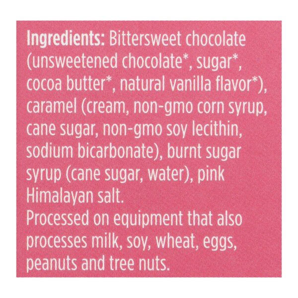 Vosges Haut-Chocolat 72% Cocoa Burnt Caramel Bar - Pink Salt - Case of 12 - 3 oz