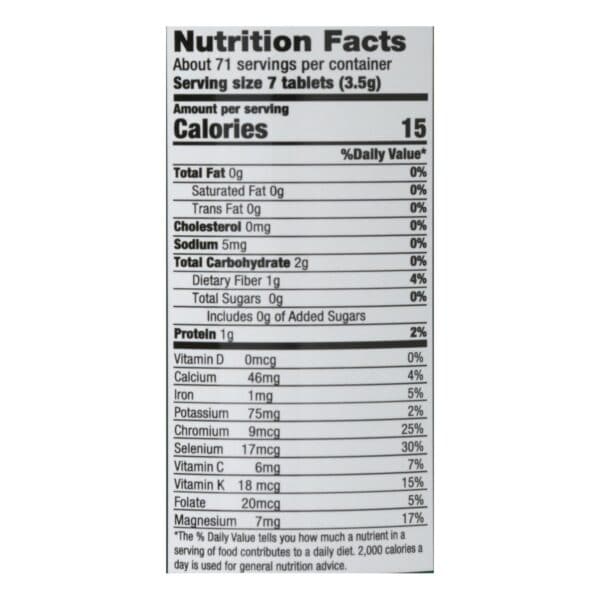 Pines International Alfalfa - Organic - Tablets - 500 Tablets
