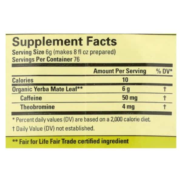 Ecoteas Organic Loose Yerba Mate - Traditional Cut - Case of 6 - 1 lb. - Image 2