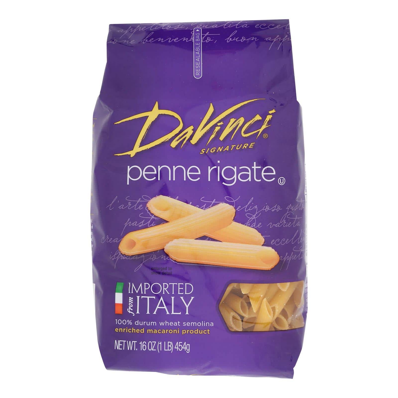 DaVinci - Penne Rigate Pasta - Case of 12 - 1 lb. - Image 3