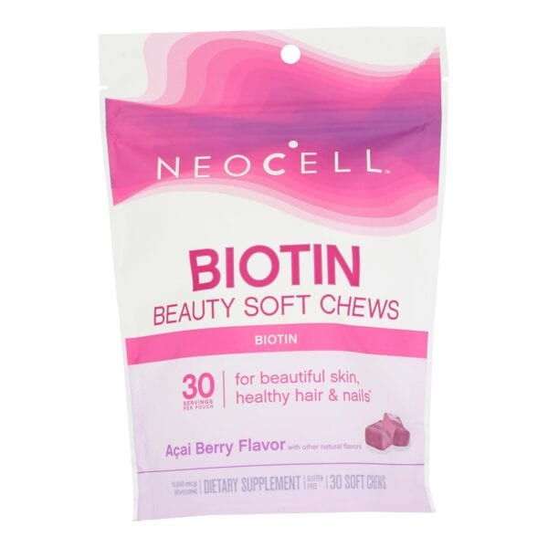 Neocell Laboratories Biotin Bursts - Chewable - Acai Berry - 30 Count - Image 3