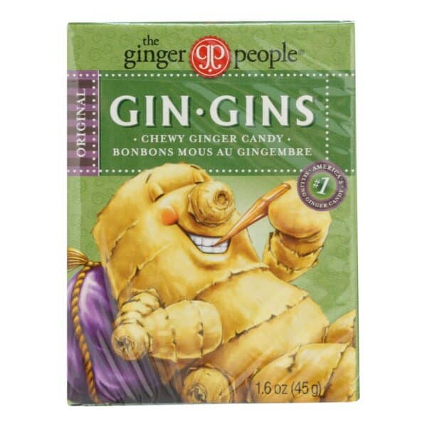 Ginger People Gingins Chewy Original Travel Packs - Case of 24 - 1.6 oz - Image 2
