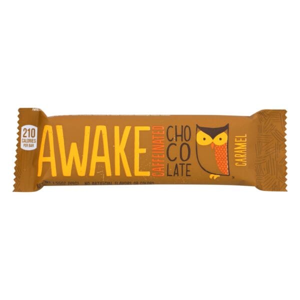 Awake Chocolate - Bar Caffine Chocolate Caramel - Case of 12-1.55 OZ - Image 2