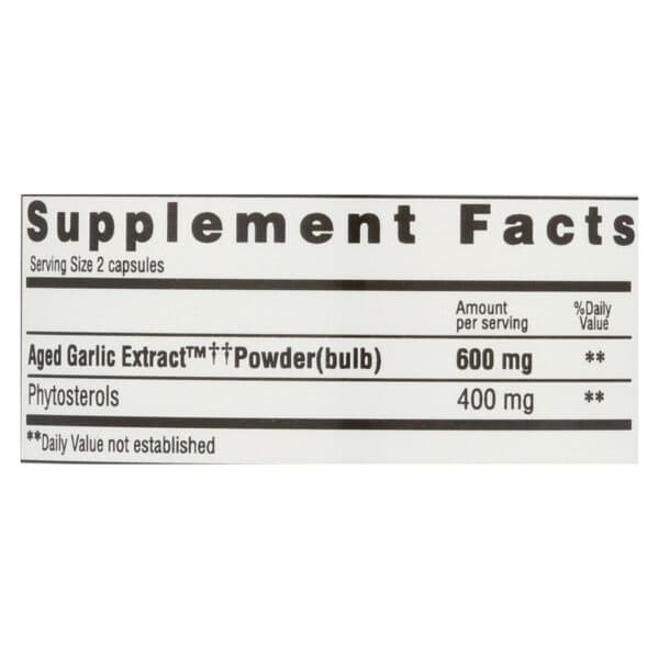 Kyolic - Aged Garlic Extract Phytosterols Formula 107 - 80 Capsules - Image 3