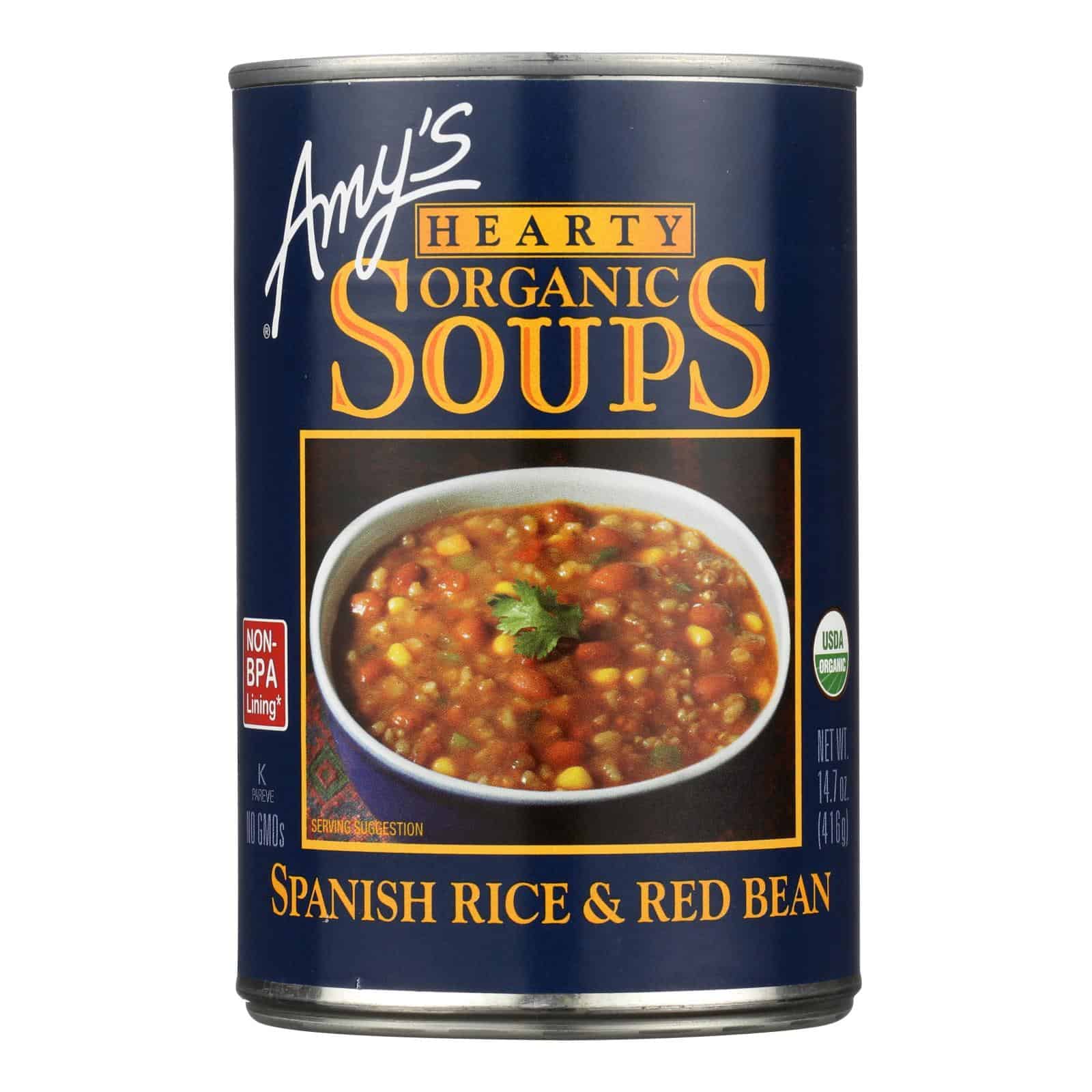 Amy's - Organic Spanish Rice & Red Bean Soup - Case of 12 - 14.7 oz - Image 3