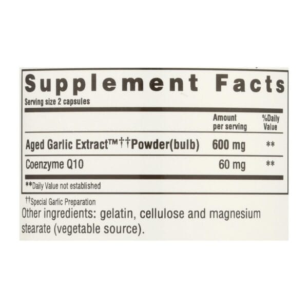 Kyolic - Aged Garlic Extract CoQ10 Formula 110 - 100 Capsules