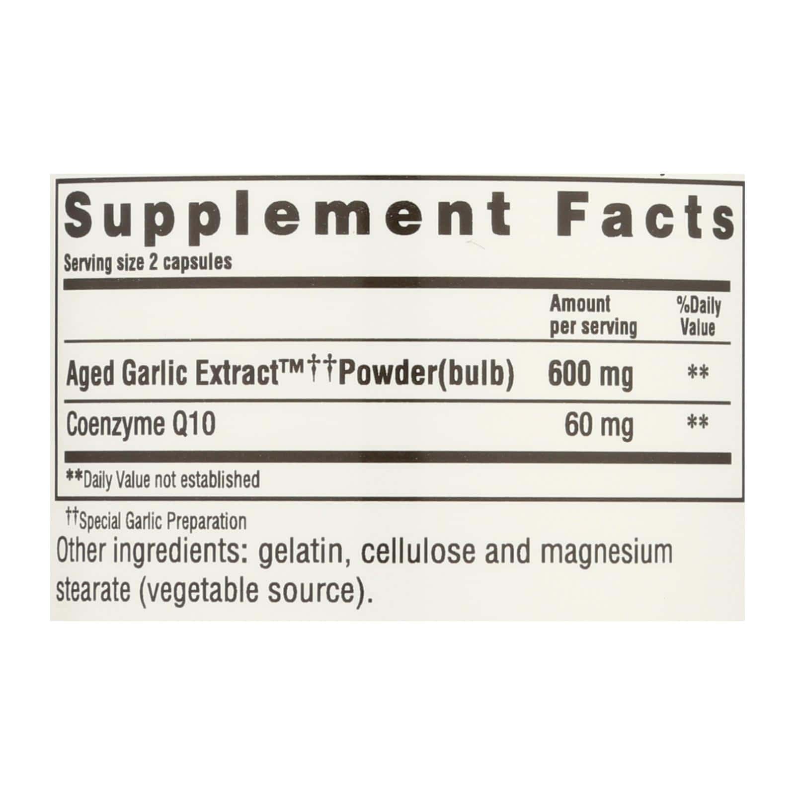 Kyolic - Aged Garlic Extract CoQ10 Formula 110 - 100 Capsules