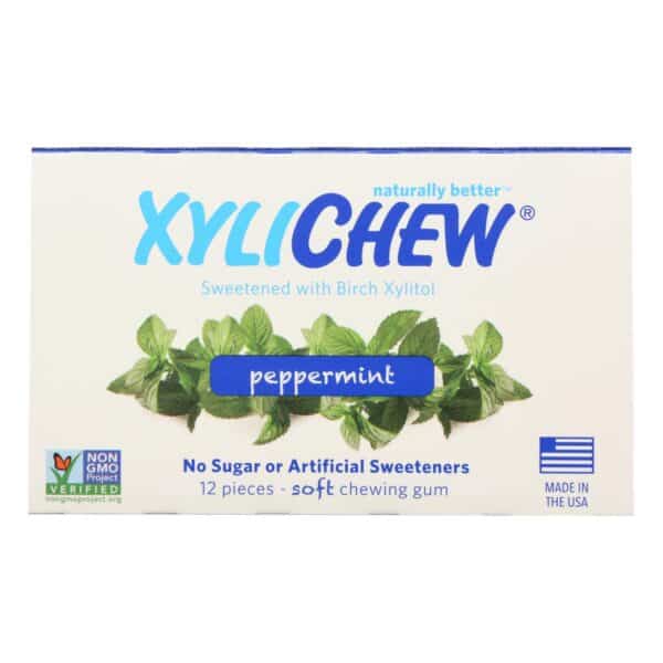 Xylichew Gum - Peppermint - Counter Display - 12 Pieces - 1 Case - Image 3