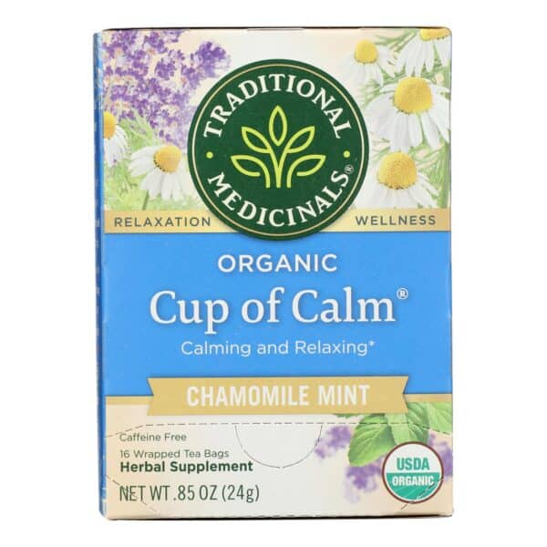 Traditional Medicinals Organic Easy Now Herbal Tea - 16 Tea Bags - Case of 6 - Image 2