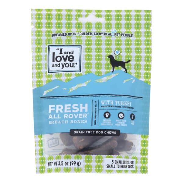 I And Love And You Dog Treats, Fresh All Rover Breath Bones  - Case of 6 - 5 CT - Image 3
