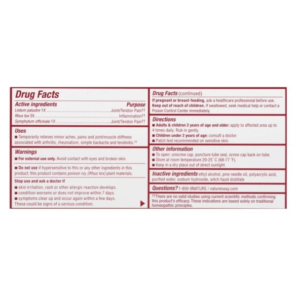 Boericke and Tafel - Triflora Arthritis Gel - 2.75 oz - Image 2
