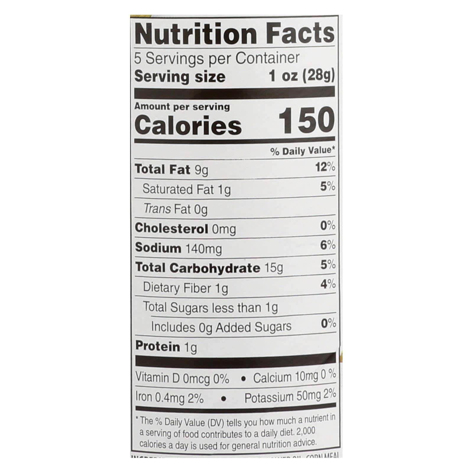 Sensible Portions Sea Salt Garden Veggie Chips In A Canister - Case of 12 - 5 OZ - Image 3