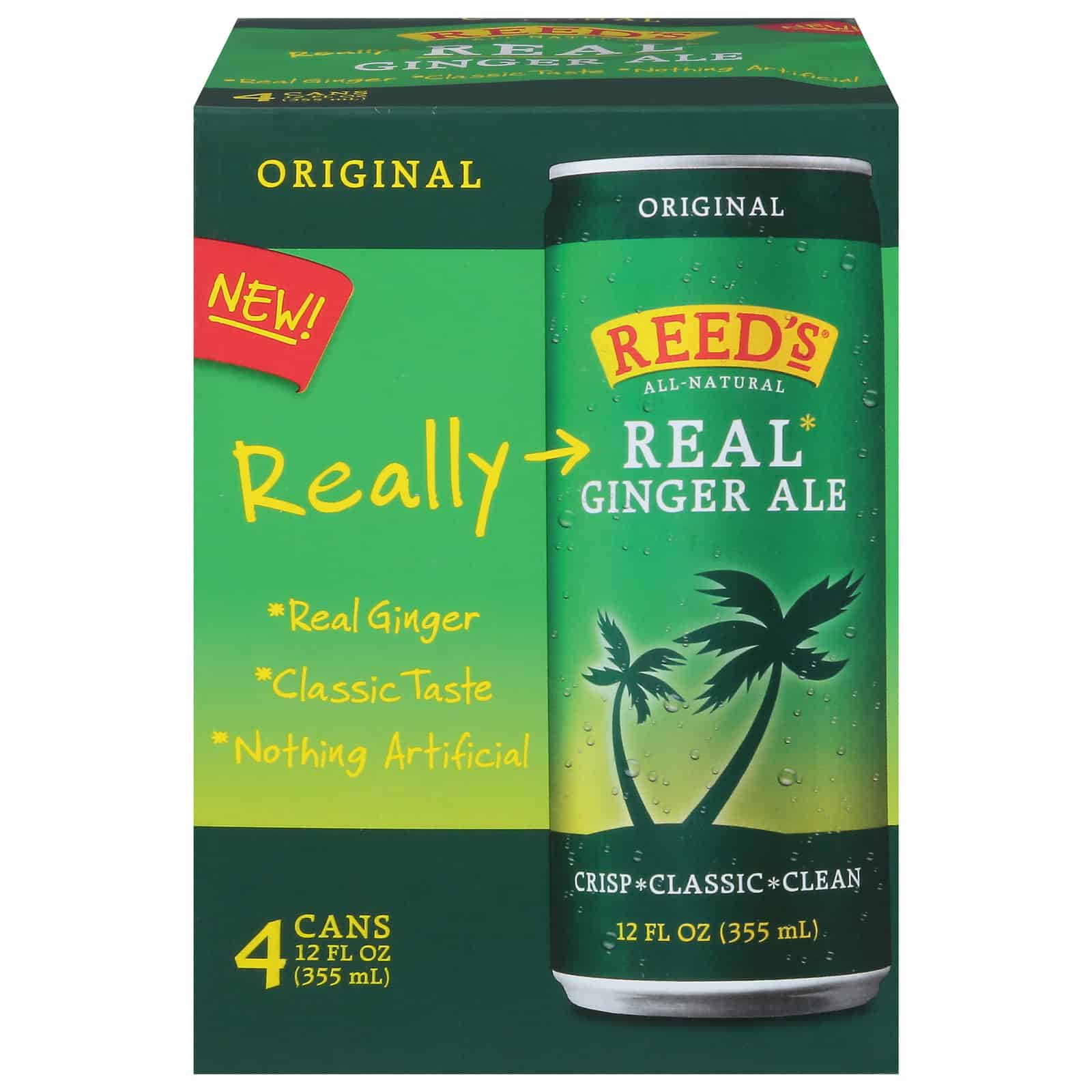 Reed's - Ginger Ale Real Sleek - Case of 6-4/12 FZ