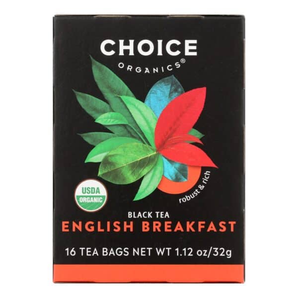 Choice Organic Teas English Breakfast Tea - 16 Tea Bags - Case of 6 - Image 2