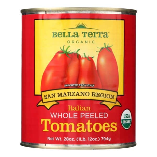 Bella Terra Organic Italian Whole Peeled Tomatoes - San Marzano - Case of 12 - 28 oz. - Image 3