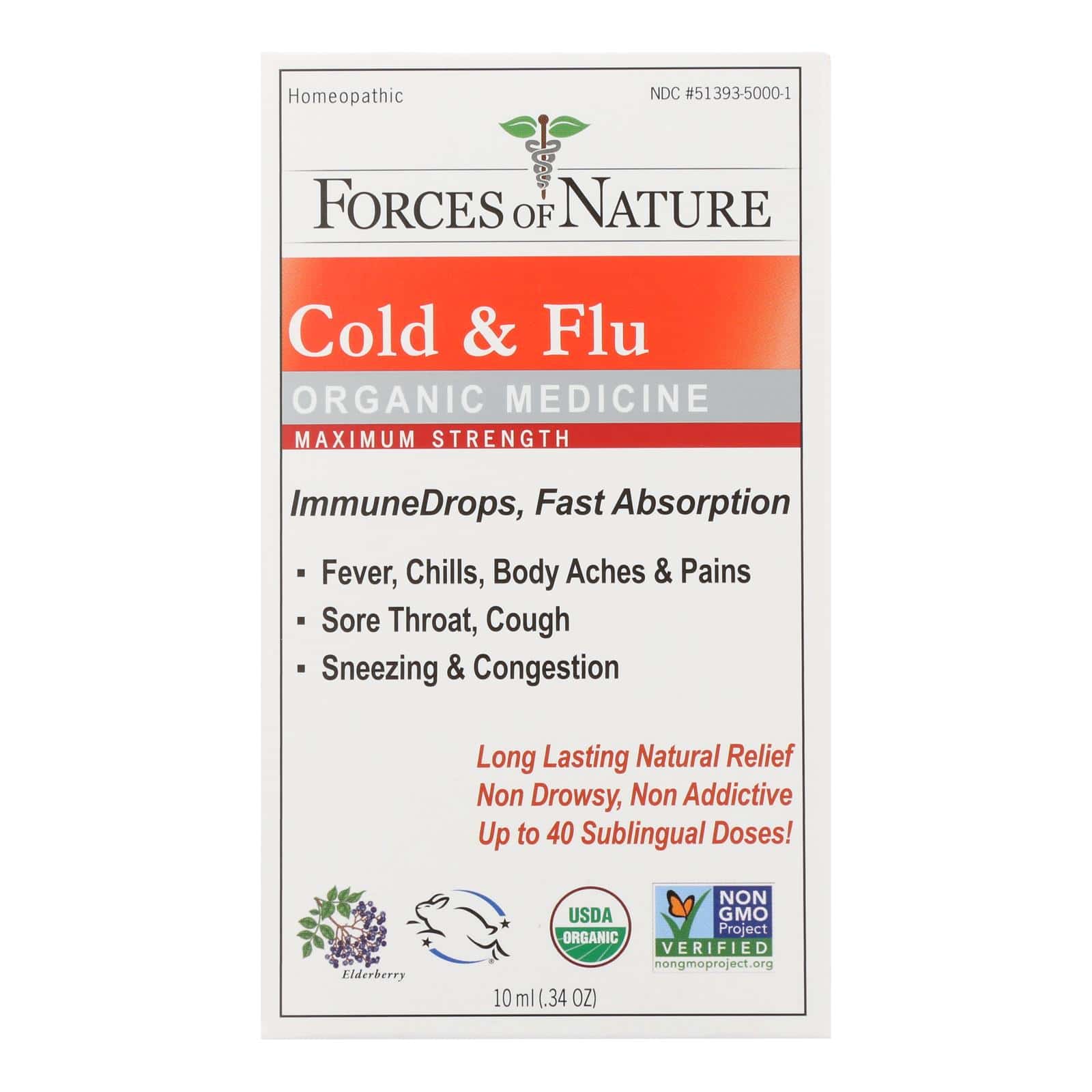 Forces Of Nature - Cold&flu Drp Max Immu - 1 Each - 10 ML