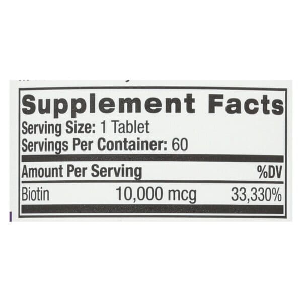 Natrol Biotin - Fast Dissolve - Strawberry - 10000 mcg - 60 Tablets - Image 3