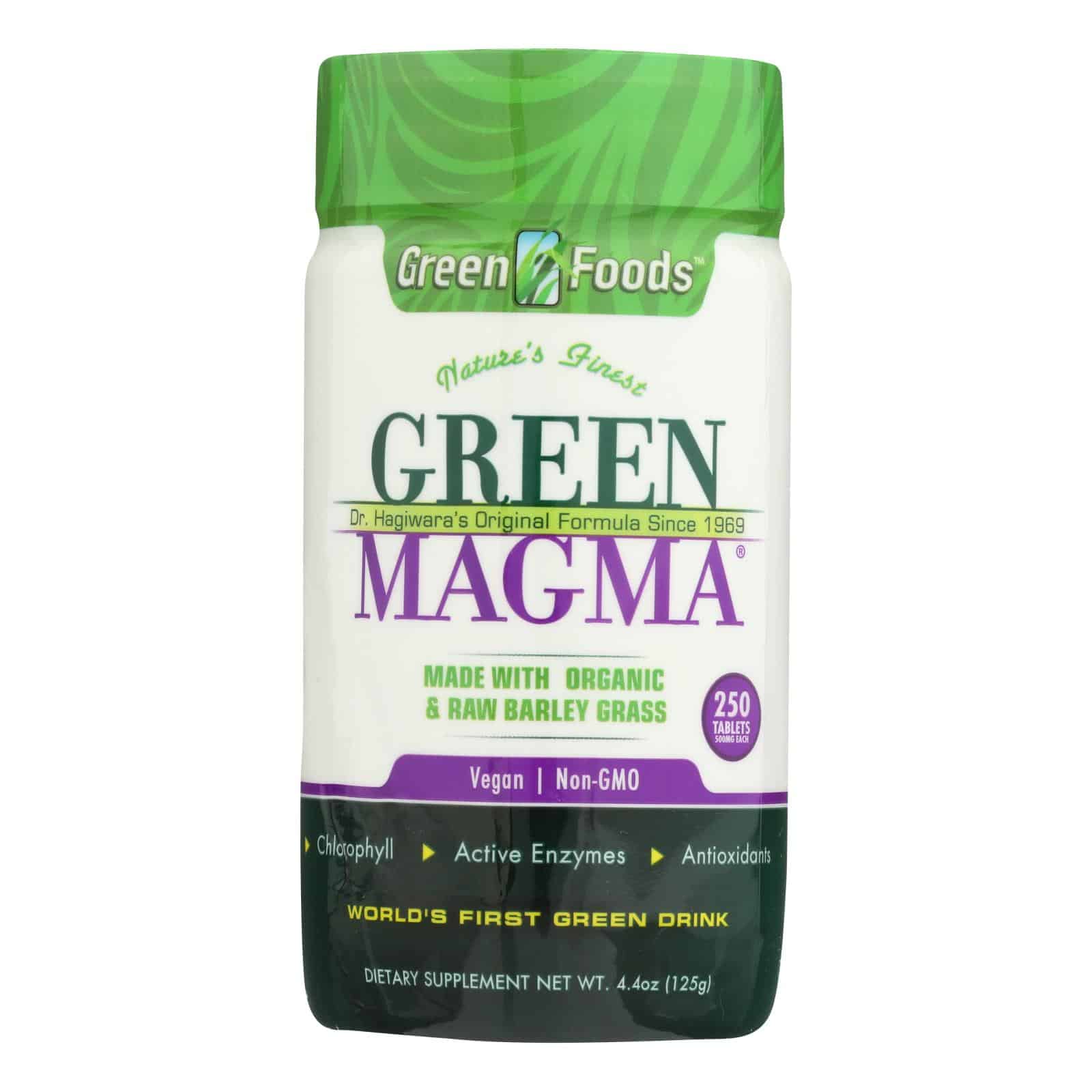 Green Foods Dr Hagiwara Green Magma Barley Grass Juice Powder - 250 Tablets - Image 2