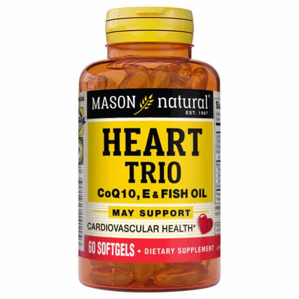 Mason Naturals - Heart Trio - Co Q-10 Vitamin E and Fish Oil - 60 Soft Gels