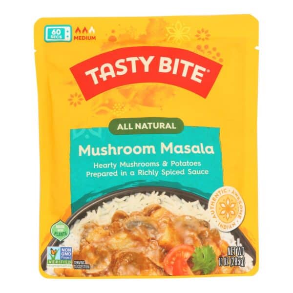 Tasty Bite Entree - Indian Cuisine - Mushroom Masala - 10 oz - case of 6 - Image 2