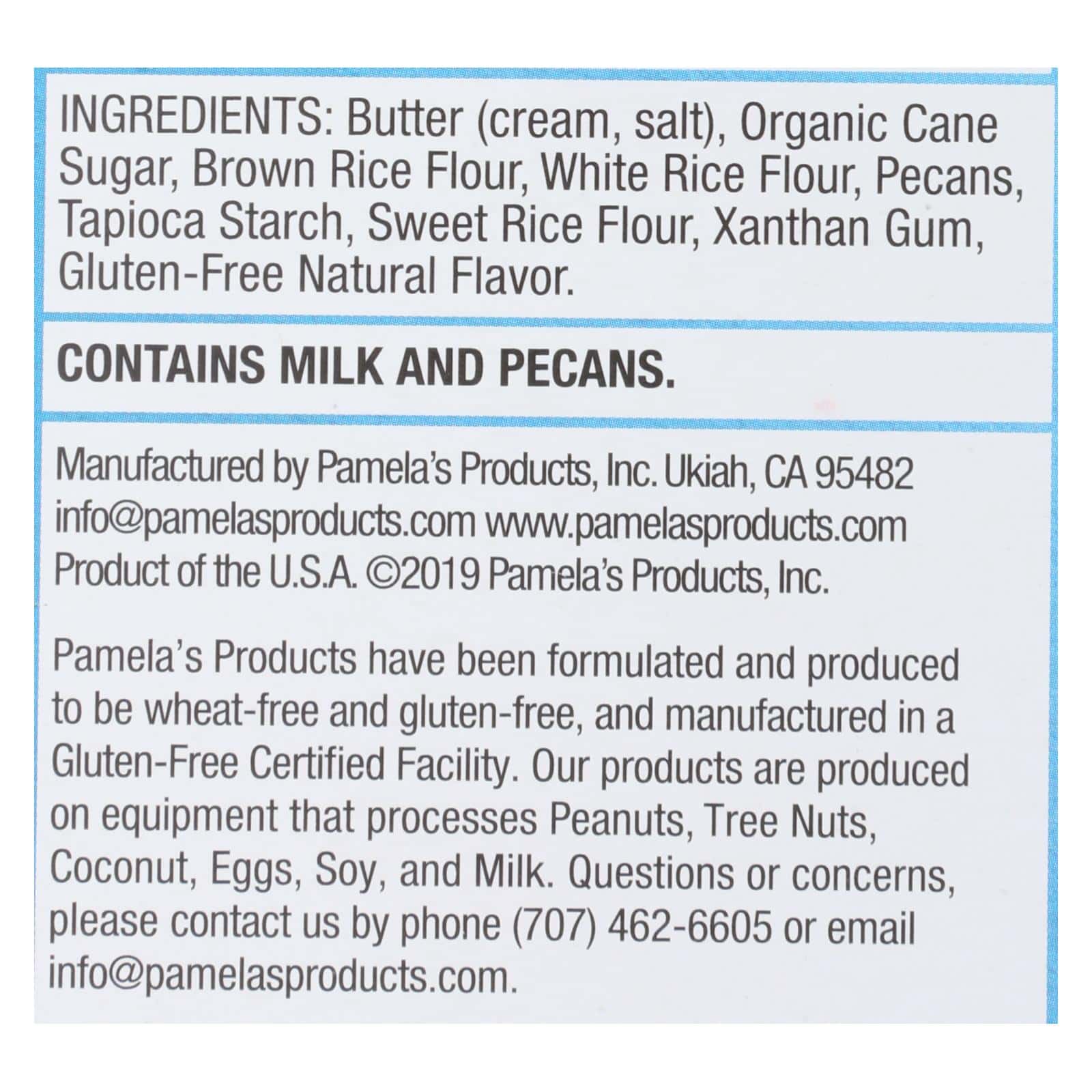 Pamela's Products - Cookies - Pecan Shortbread - Gluten-Free - Case of 6 - 6.25 oz. - Image 2