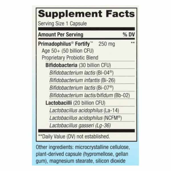 Nature's Way - Fortify Probiotic - Age 50+ - 50 Billion - 30 Vegetarian Capsules - Image 2