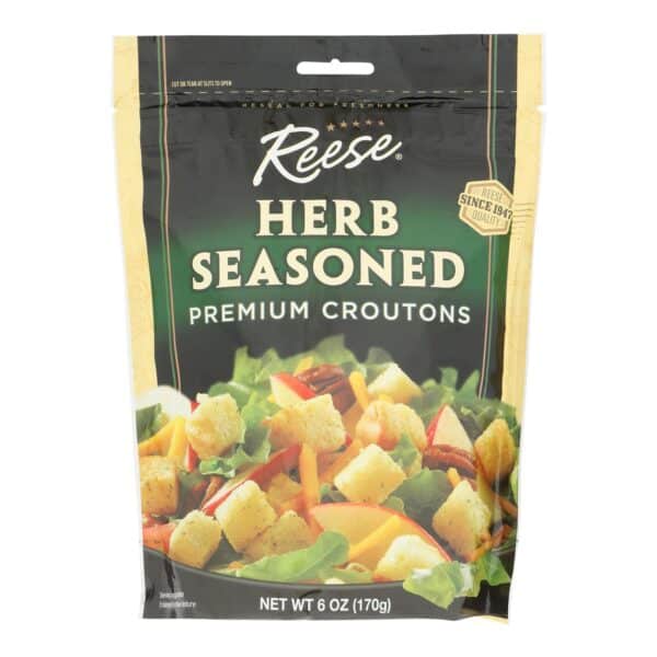 Reese Seasoned Premium Croutons - Case of 12 - 6 oz. - Image 2