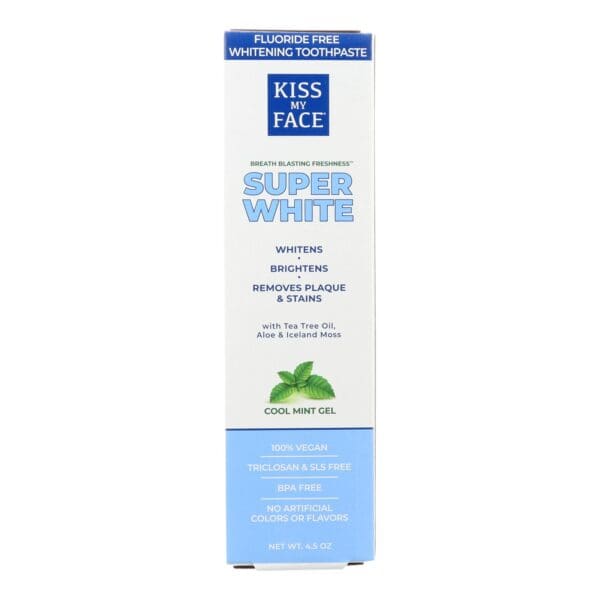 Kiss My Face Toothpaste - Whitening - Fluoride Free - Gel - 4.5 oz - Image 2