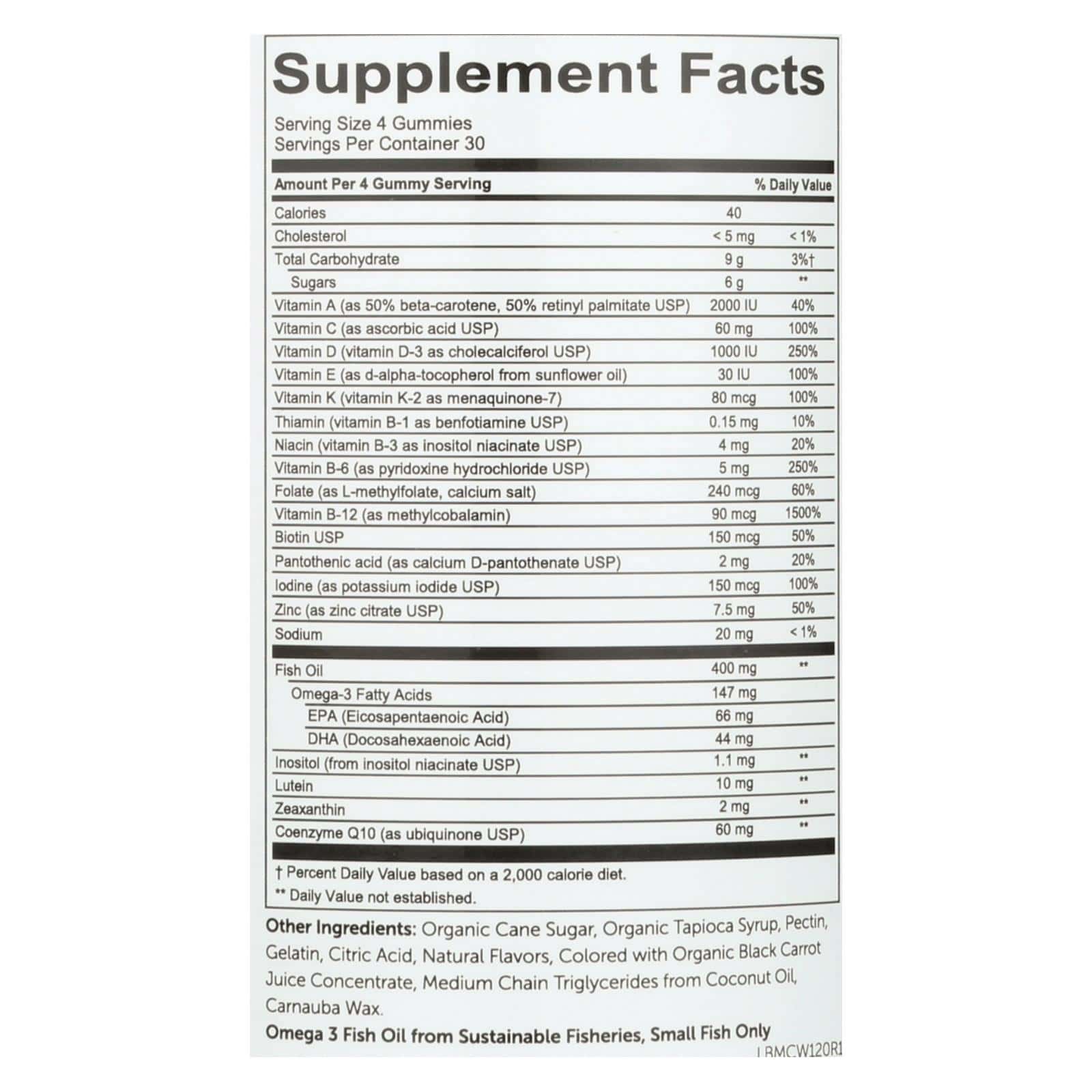 Smartypants Masters Complete Women 50+ Blueberry Orange Cr?me Strawberry Banana Gummies - 1 Each - 120 CT - Image 2