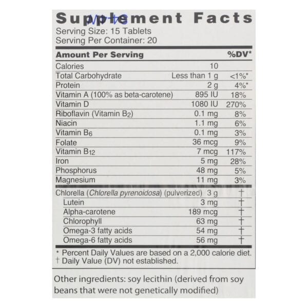 Sun Chlorella A Tablets - 200 mg - 300 Tablets - Image 2