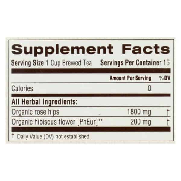 Traditional Medicinals Organic Herbal Tea - Rose Hips with Hibiscus - Case of 6 - 16 Count - Image 2