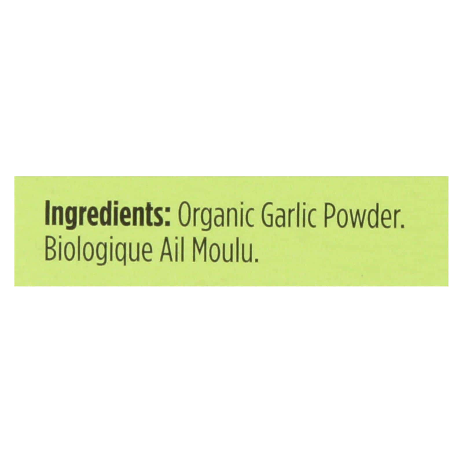 Spicely Organics - Organic Garlic Powder - Case of 6 - 0.4 oz.