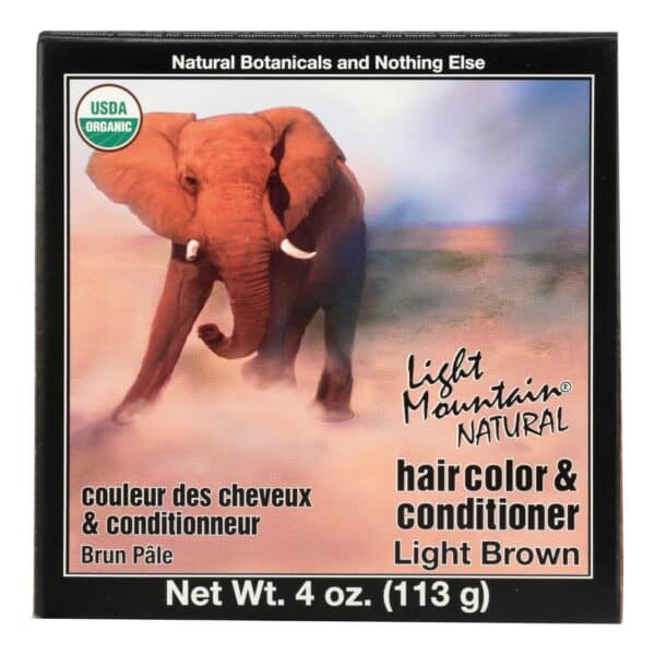 Light Mountain Hair Color/Conditioner - Organic - Light Brown - 4 oz - Image 2