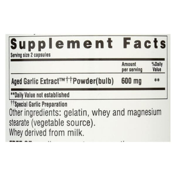 Kyolic - Aged Garlic Extract Cardiovascular Formula 100 - 200 Capsules - Image 2