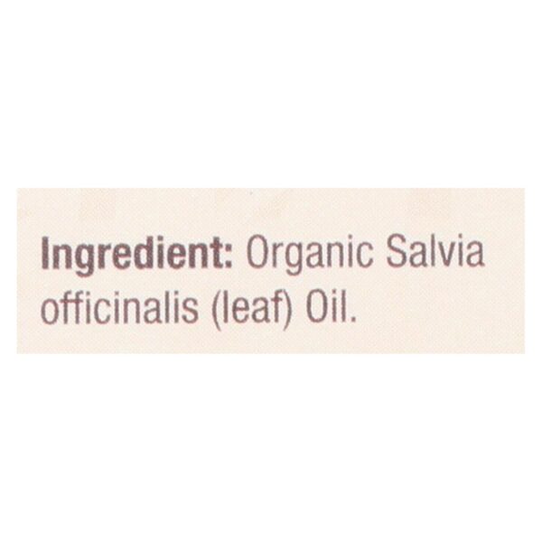 Nature's Answer - Organic Essential Oil - Sage - 0.5 oz. - Image 2