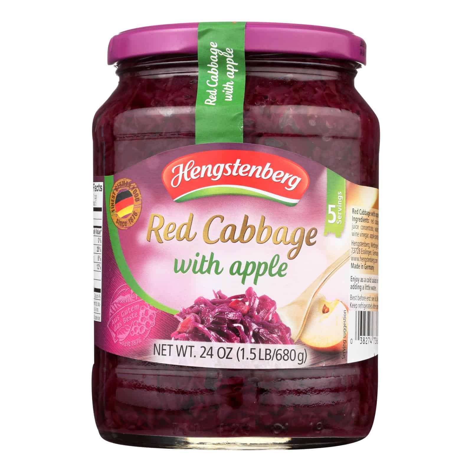 Hengstenberg Red Cabbage with Apple - Case of 12 - 24.3 oz. - Image 2