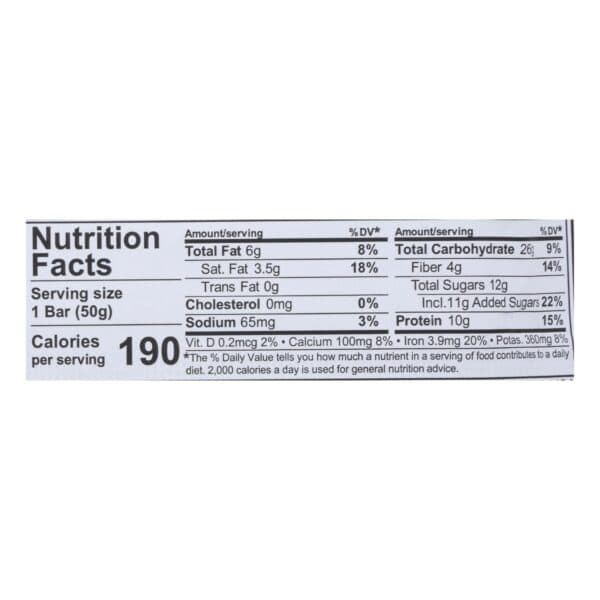 NuGo Nutrition Bar - Organic Double Dark Chocolate - 1.76 oz - Case of 12 - Image 3