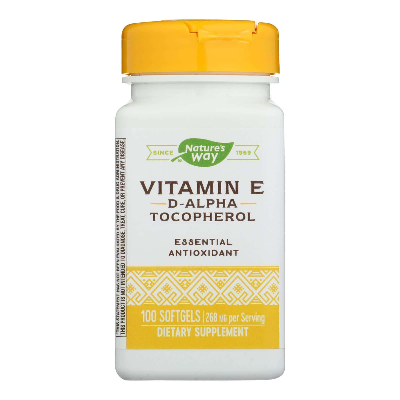 Nature's Way - Vitamin E - 400 IU - d-Alpha Tocopherol- 100 Softgels - Image 2