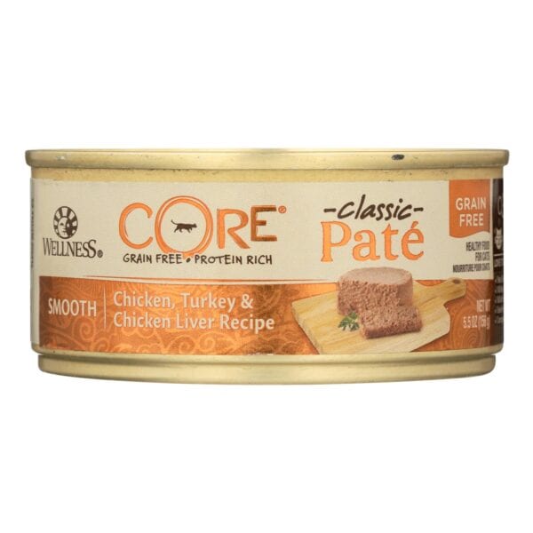 Wellness Pet Products Cat Food - Core Chicken - Turkey and Chicken Liver - Case of 24 - 5.5 oz. - Image 2