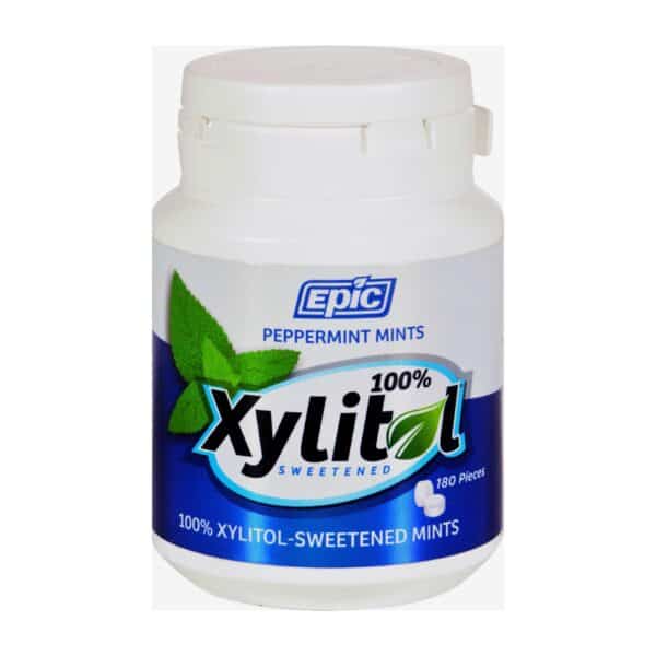 Epic Dental - Xylitol Mints - Peppermint Xylitol Bottle - 180 ct - Image 2