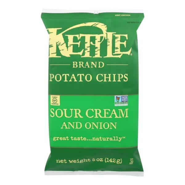 Kettle Brand Potato Chips - Sour Cream and Onion - Case of 15 - 5 oz. - Image 3
