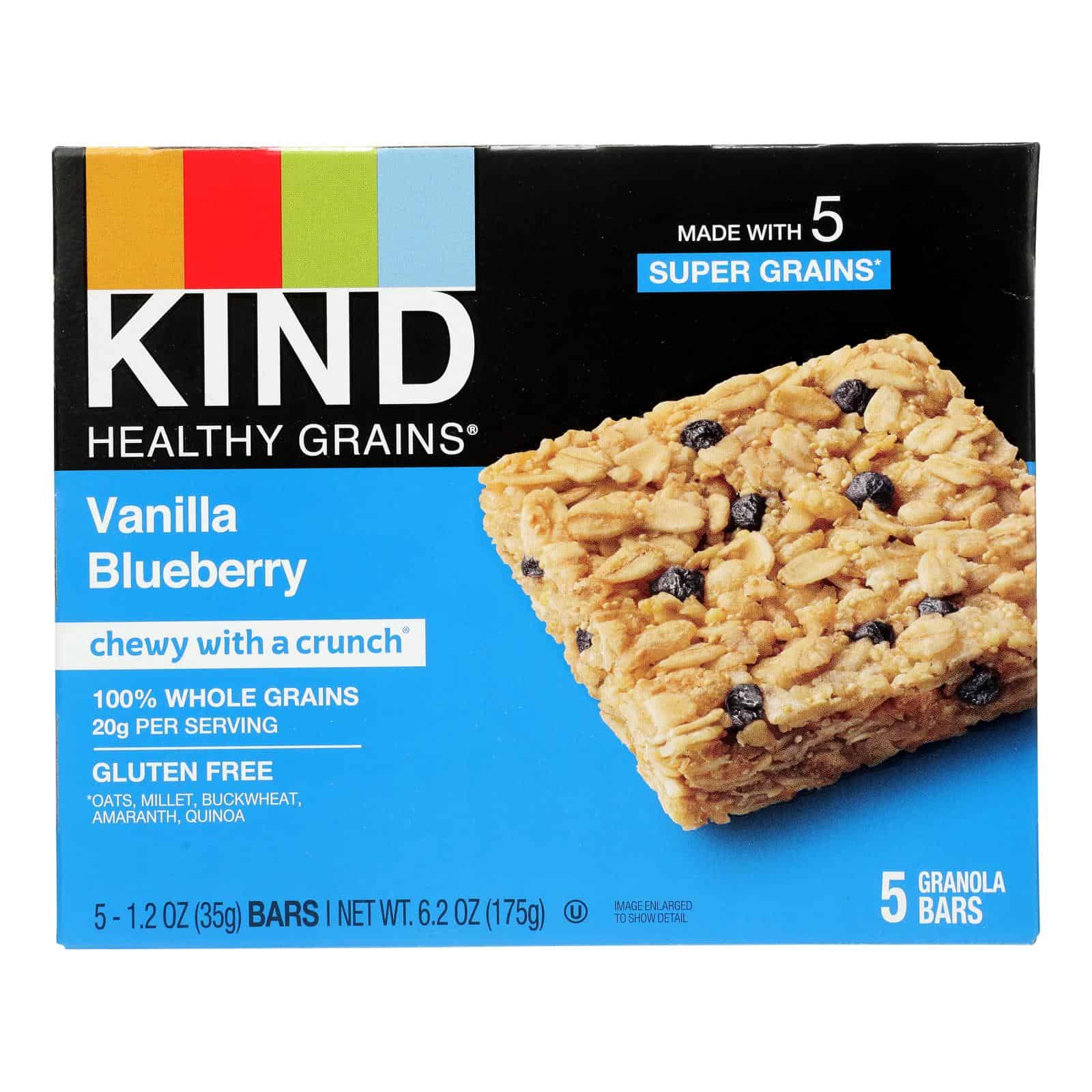 Kind Bar - Granola - Healthy Grains - Vanilla Blueberry - 1.2 oz - 5 Count - Case of 8 - Image 3