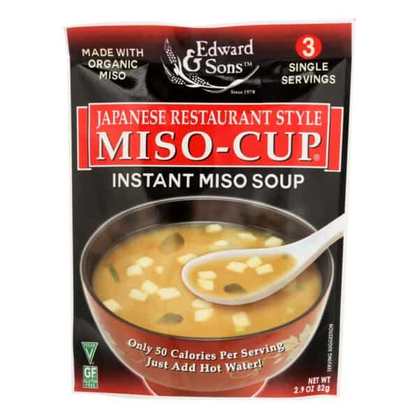 Edward and Sons Miso Cup Soup - Japanese Restaurant Style - Case of 6 - 2.9 oz. - Image 3
