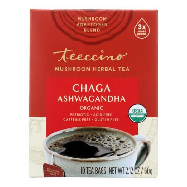 Teeccino - Mush Tea Chga Ashwgan - Case of 6-10 BAG - Image 3