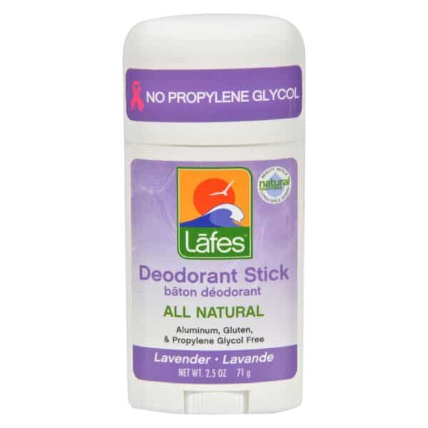 Lafe's Natural Body Care Natural and Organic Deodorant Stick - Lavender - 2.5 oz - Image 2
