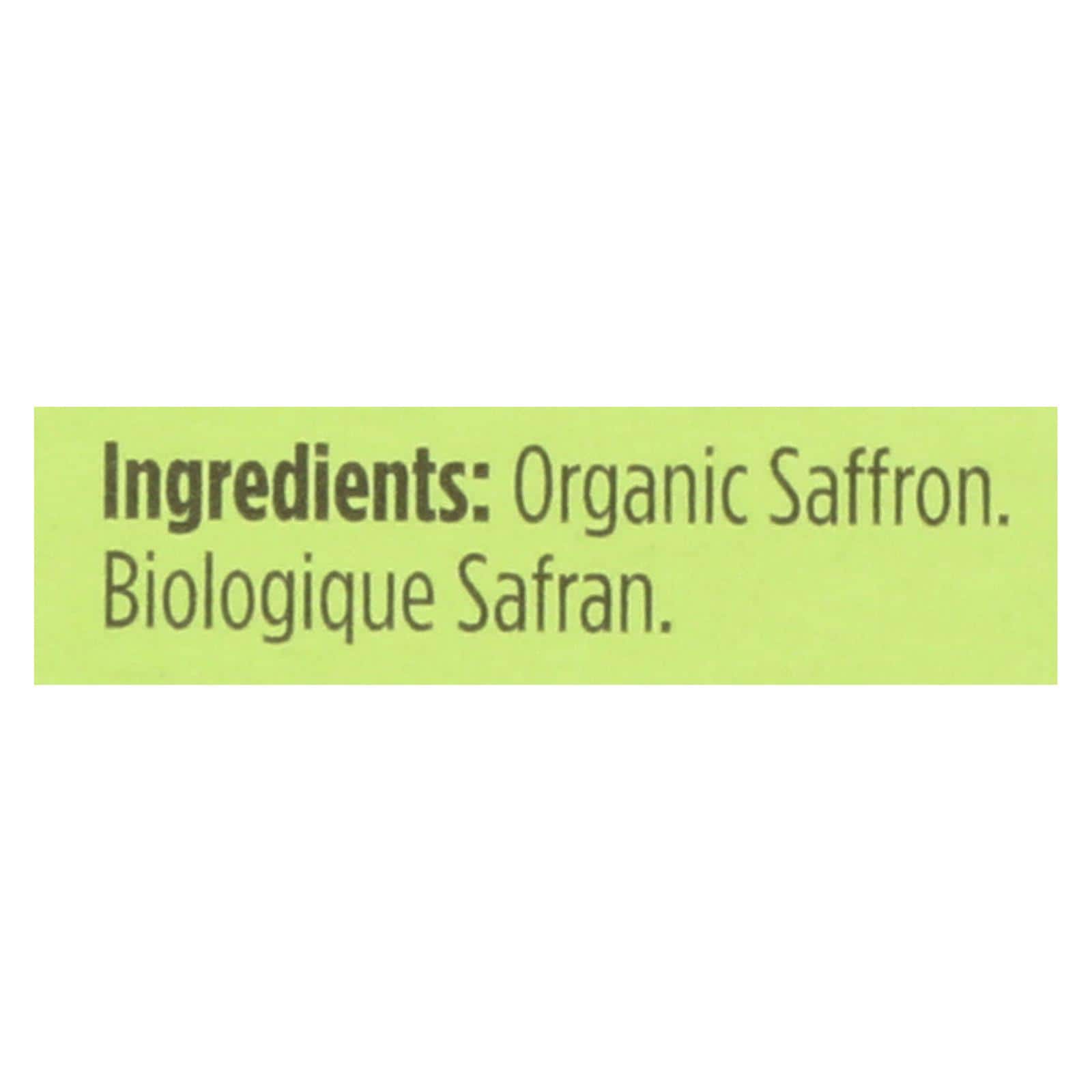 Spicely Organics - Organic Saffron - Case of 6 - 0.007 oz.