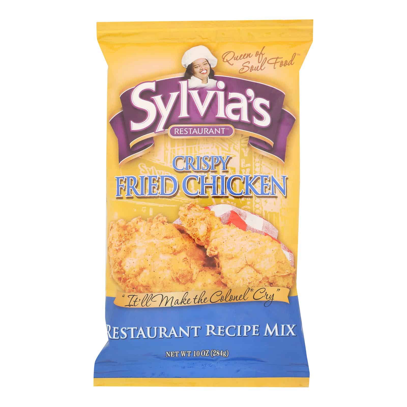 Sylvia's Crispy Fried Chicken Mix - Case of 9 - 10 oz. - Image 2